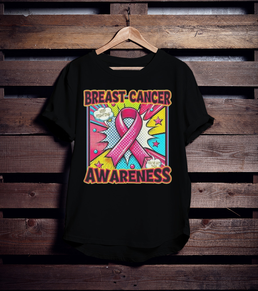 Breast Cancer Awareness Keep Fighting Pink Ribbon You've Got This Vintage Pop T-Shirt