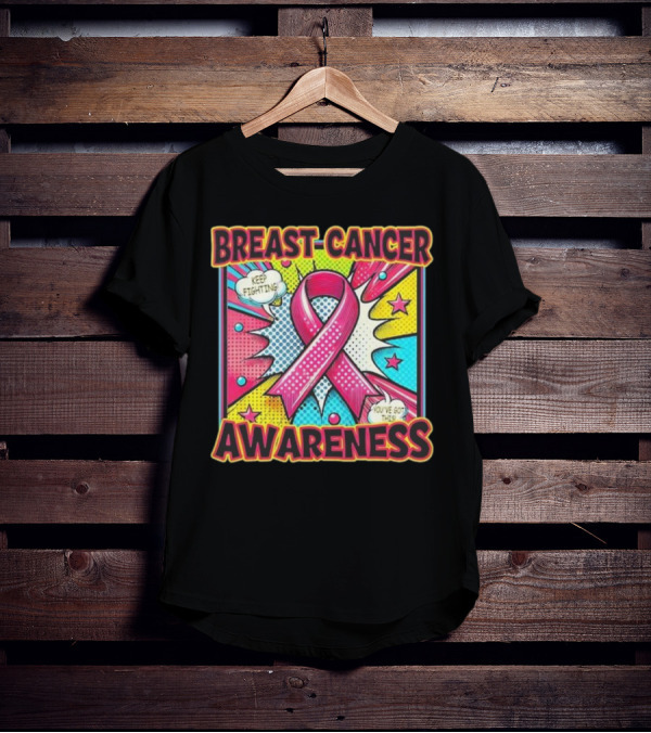 Breast Cancer Awareness Keep Fighting Pink Ribbon You've Got This Vintage Pop T-Shirt