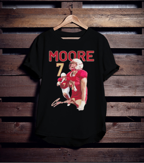 Cazeem Moore 7 Elon Phoenix Player Signature Football Jersey T-Shirt