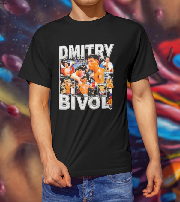 Dmitry Bivol Boxing Champion Vintage Collage T-Shirt