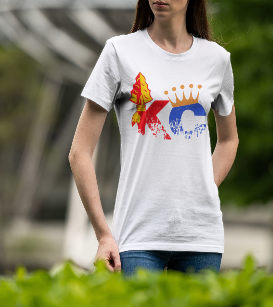 Kansas City Chiefs Arrowhead And Royals Crown KC Combo T-Shirt