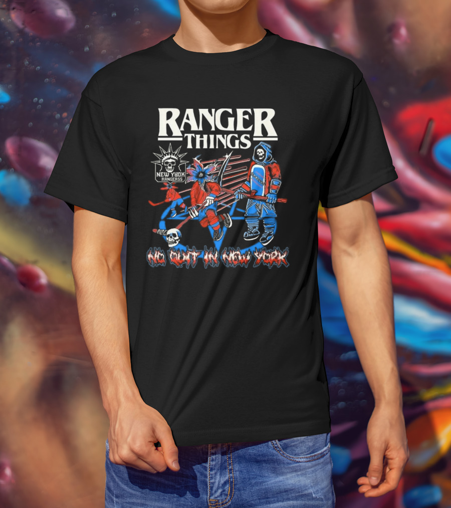 Ranger Things New York Rangers No Quit In New York Hockey T-Shirt