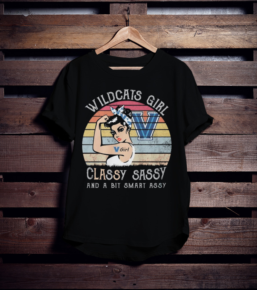 Wildcats Girl Classy Sassy And A Bit Smart Assy V Girl Vintage Style T-Shirt