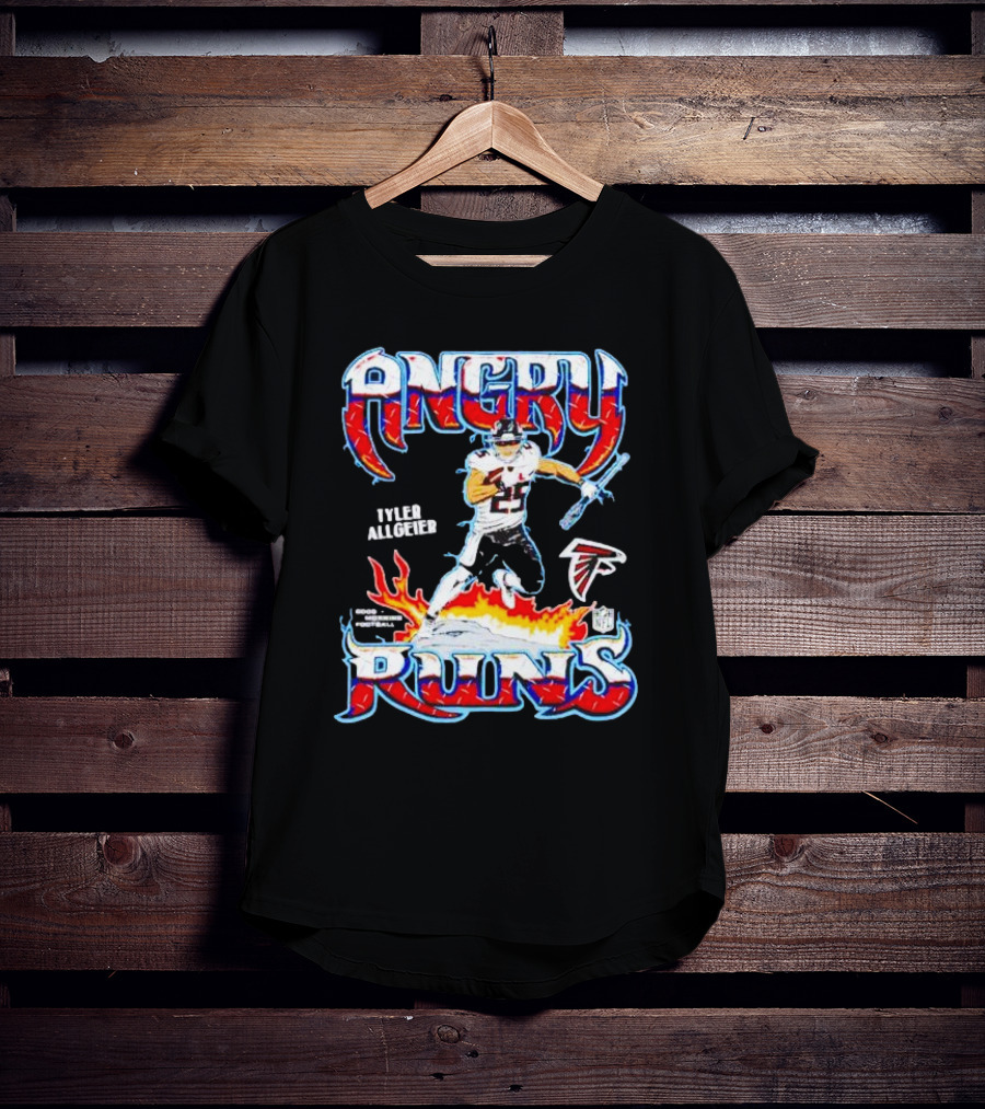 Angry Runs Atlanta Falcons Tyler Allgeier NFL Football T-Shirt