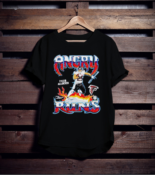 Angry Runs Atlanta Falcons Tyler Allgeier NFL Football T-Shirt