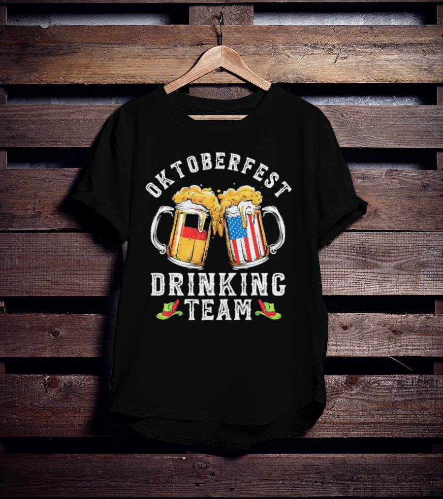 Oktoberfest Drinking Team Germany US Beer Mugs T-Shirt