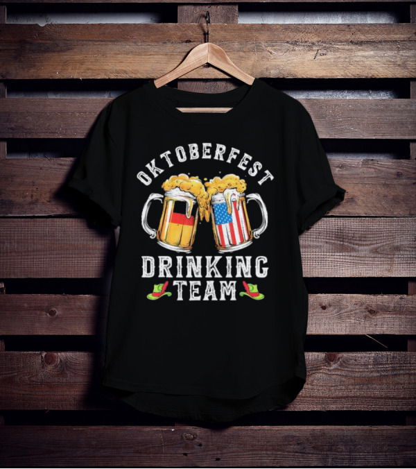 Oktoberfest Drinking Team Germany US Beer Mugs T-Shirt