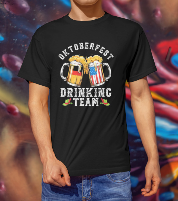 Oktoberfest Drinking Team Germany US Beer Mugs T-Shirt