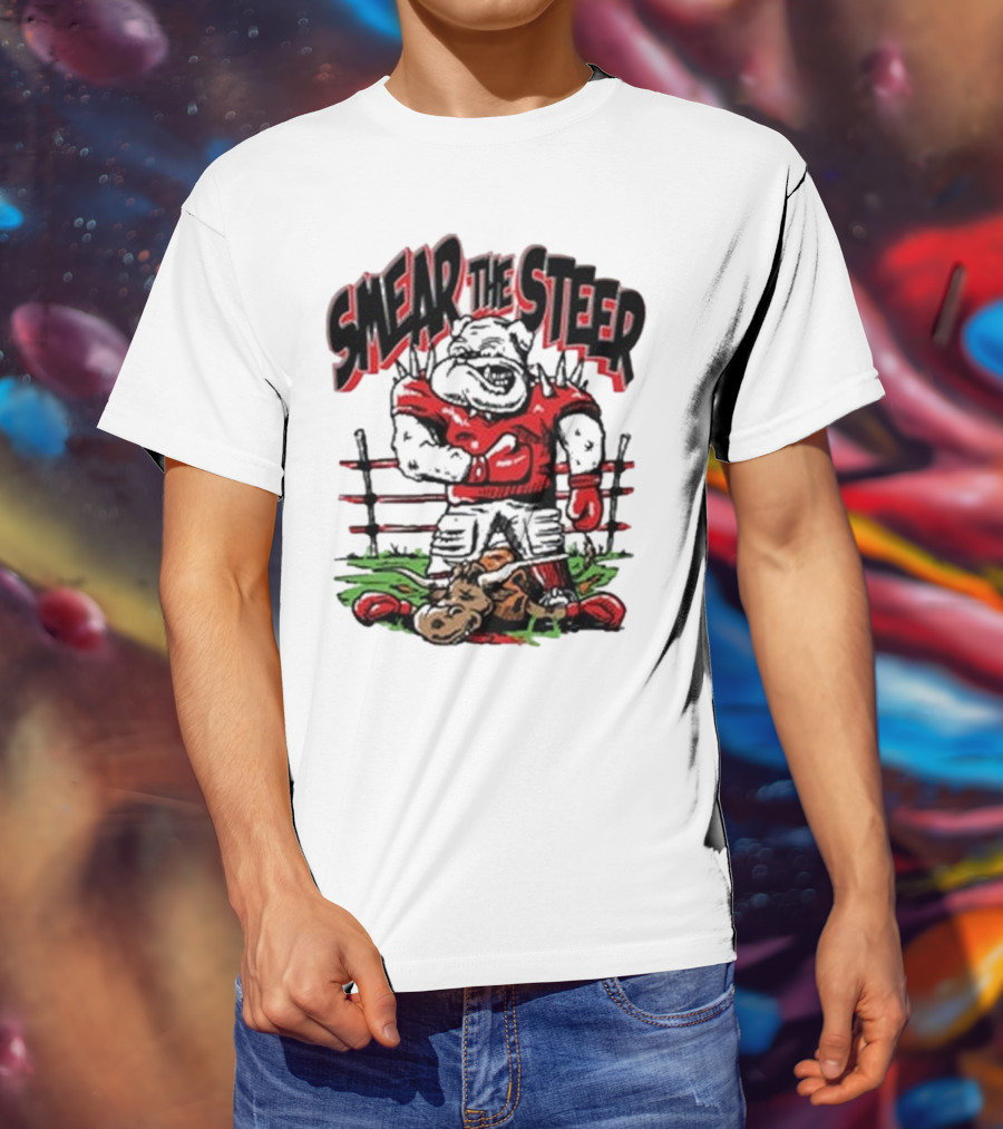 Georgia Bulldog Smear The Steer T-Shirt