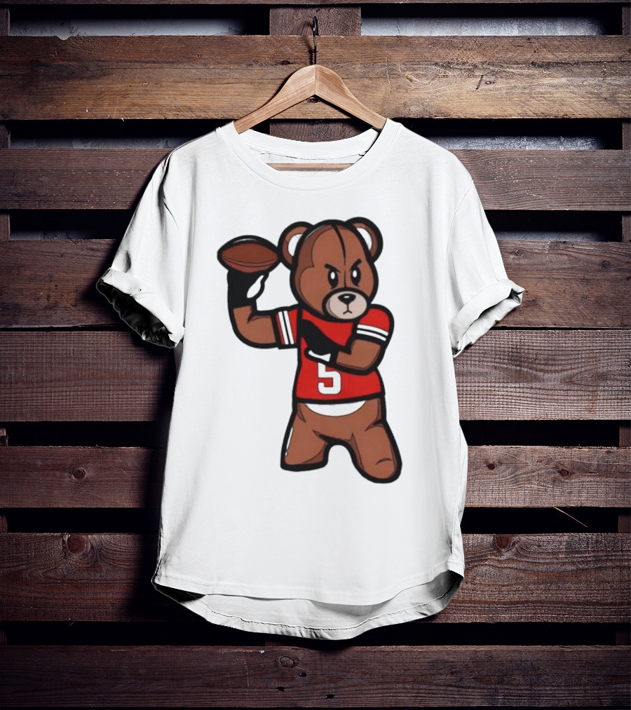 Louisville Teddy Bear Football Player Cartoon T-Shirt