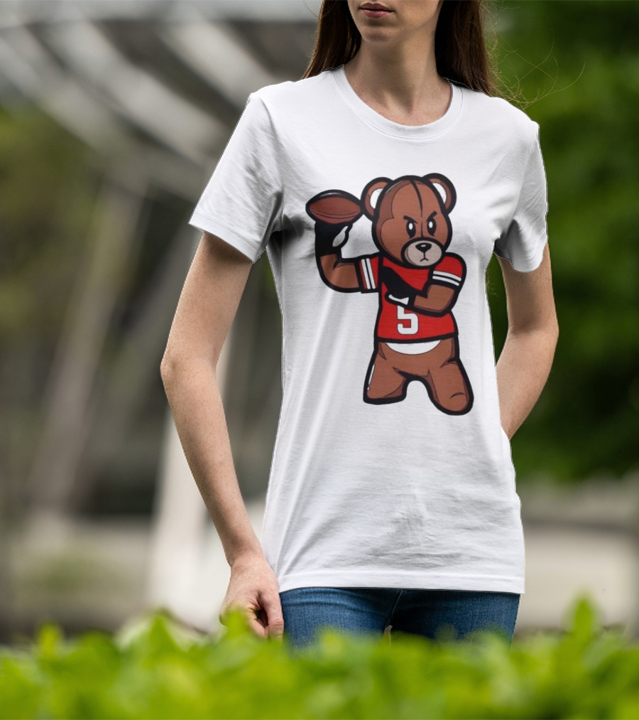 Louisville Teddy Bear Football Player Cartoon T-Shirt