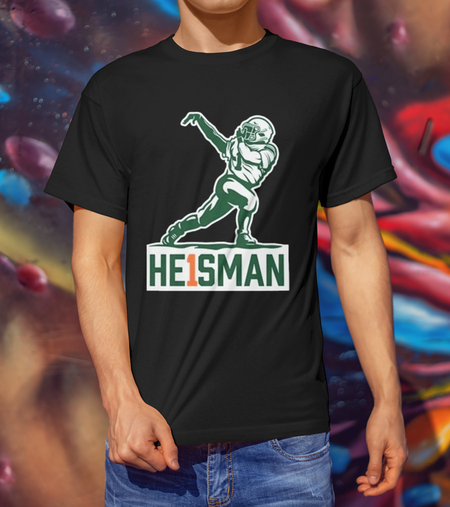 Cam HE1SMAN Football Heisman Pose T-Shirt