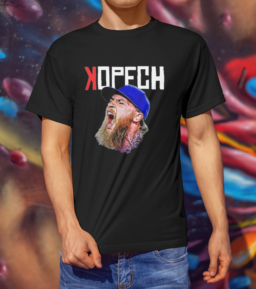 Michael Kopech Scream Yelling Illustration Blue Cap T-Shirt