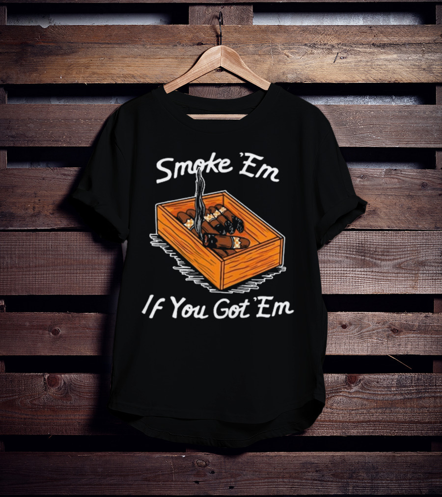 Tennessee Volunteers Smoke Em If You Got Em Cigar Box T-Shirt