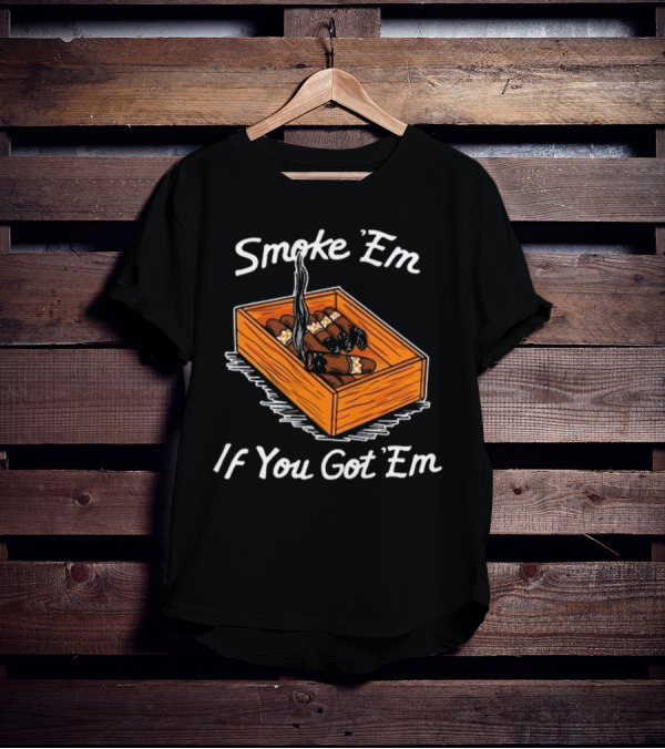Tennessee Volunteers Smoke Em If You Got Em Cigar Box T-Shirt