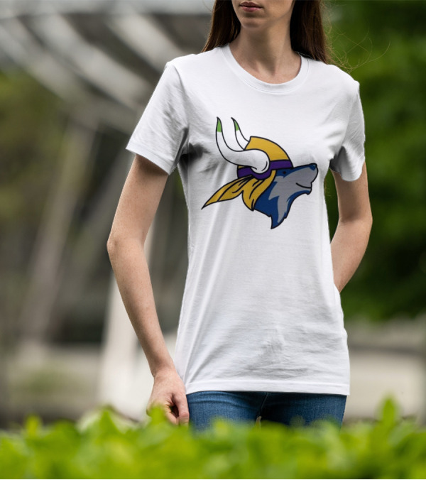 Minnesota Timbervikes Wolf And Viking Helmet Mashup T-Shirt