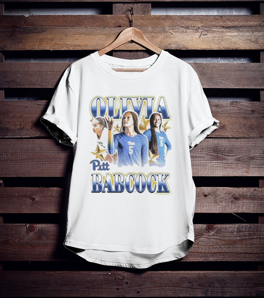 Olivia Babcock Pitt Panthers Volleyball Number 5 Collage Vintage T-Shirt
