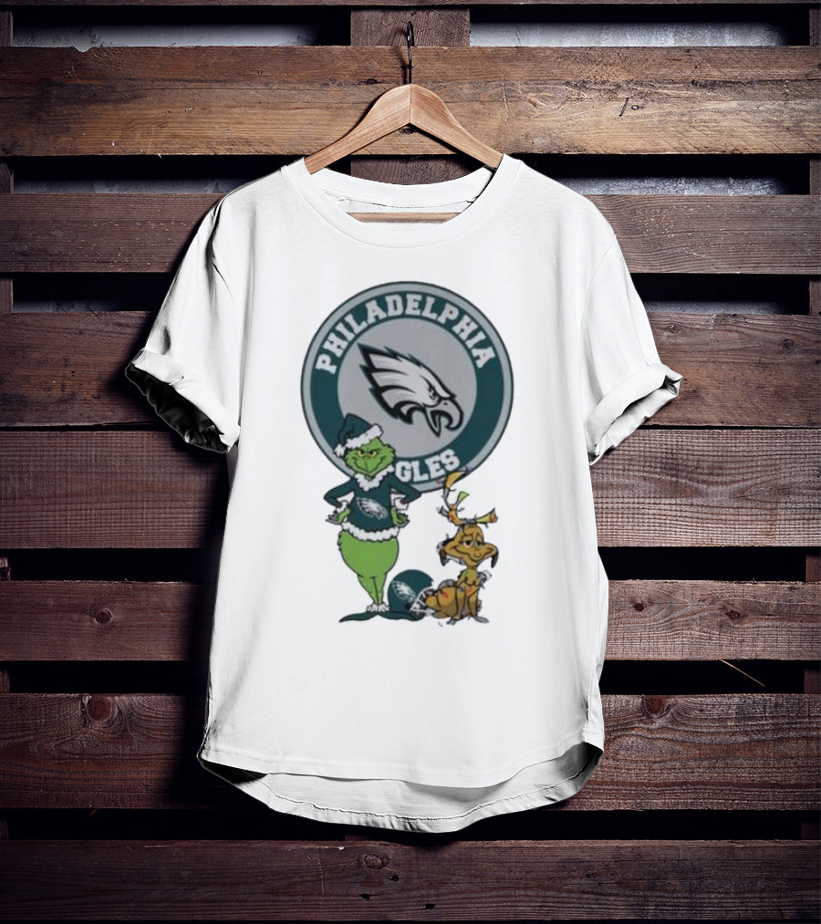 Philadelphia Eagles Grinch Max Merry Christmas T-Shirt
