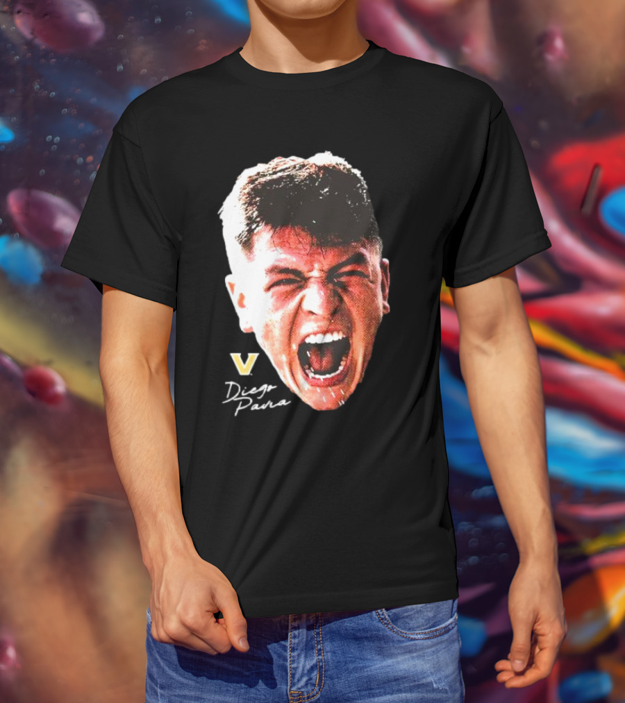 Diego Pavia Vanderbilt Commodores Signature Swag Head T-Shirt