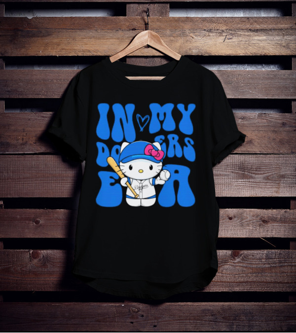 In My Dodgers Era Hello Kitty Baseball T-Shirt