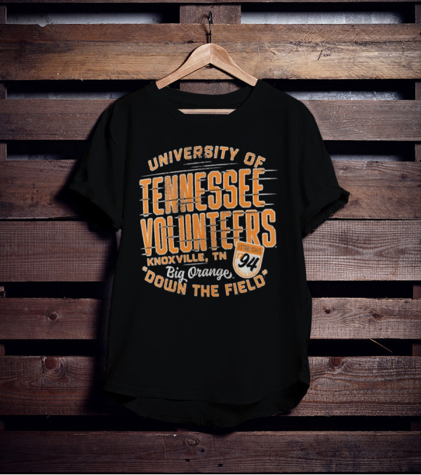 University Of Tennessee Volunteers Knoxville Big Orange Down The Field Established 94 T-Shirt