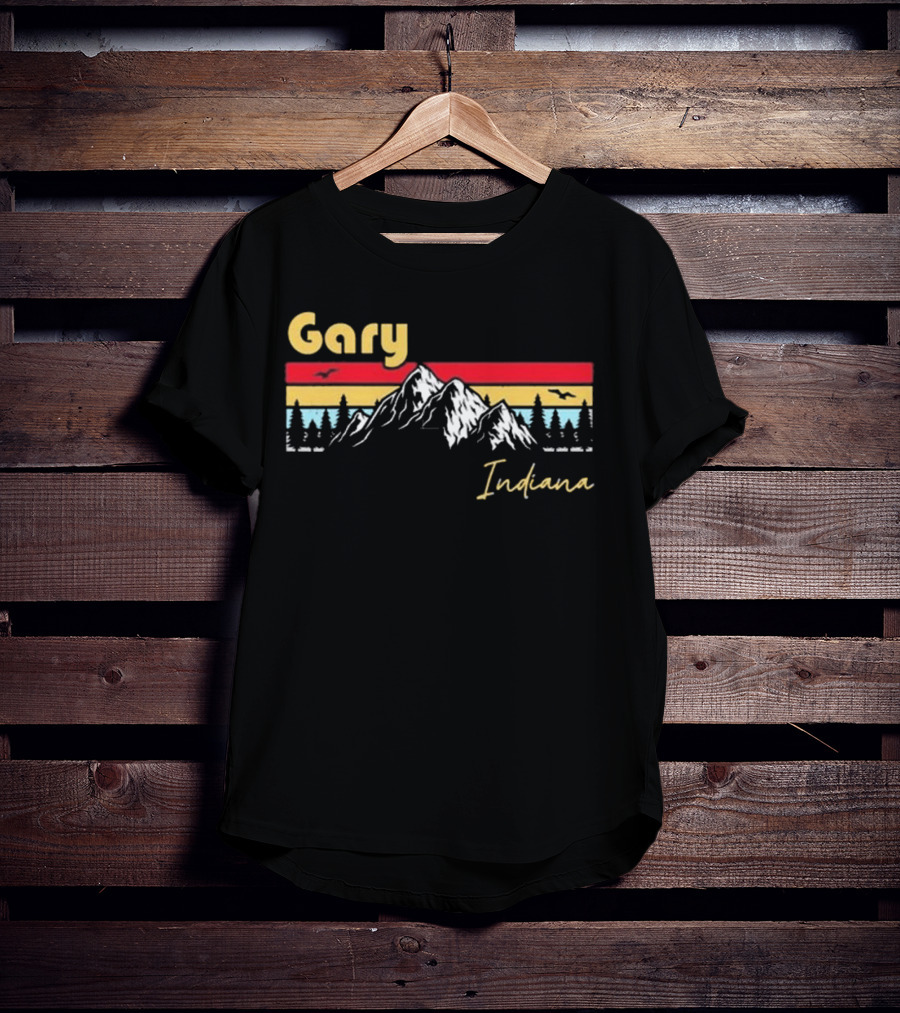 Gary Indiana Spooky Pete Joseph Hometown Roots Mountain Sunset T-Shirt