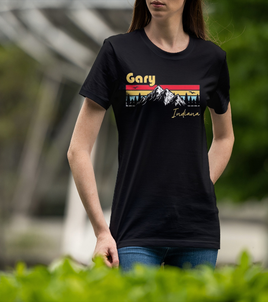 Gary Indiana Spooky Pete Joseph Hometown Roots Mountain Sunset T-Shirt