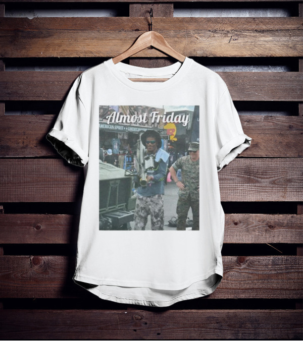 Almost Friday Military Style Rocket Launcher Urban Scene T-Shirt