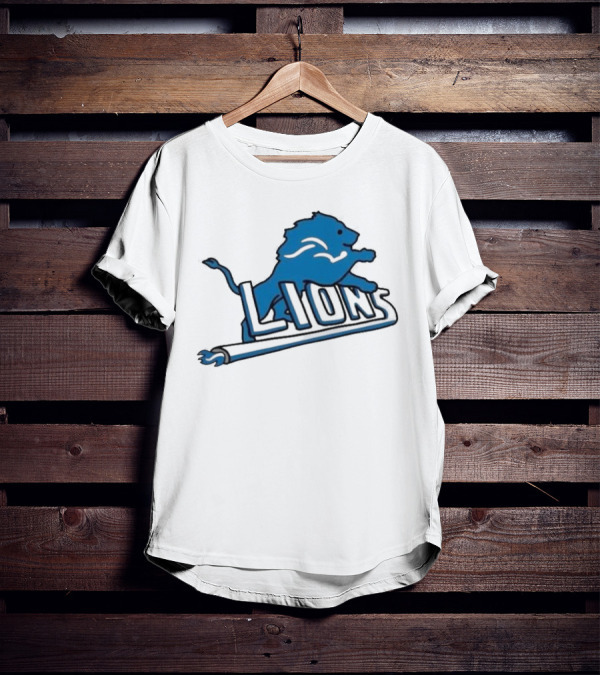 NFL X NBA Lions Pistons Logo Mashup T-Shirt
