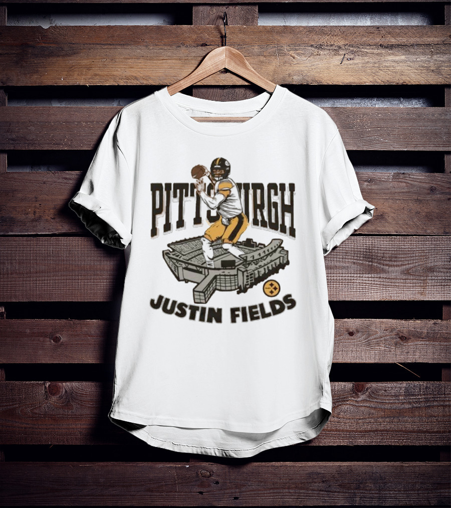 Pittsburgh Steelers Justin Fields Player Stadium NFL Football T-Shirt