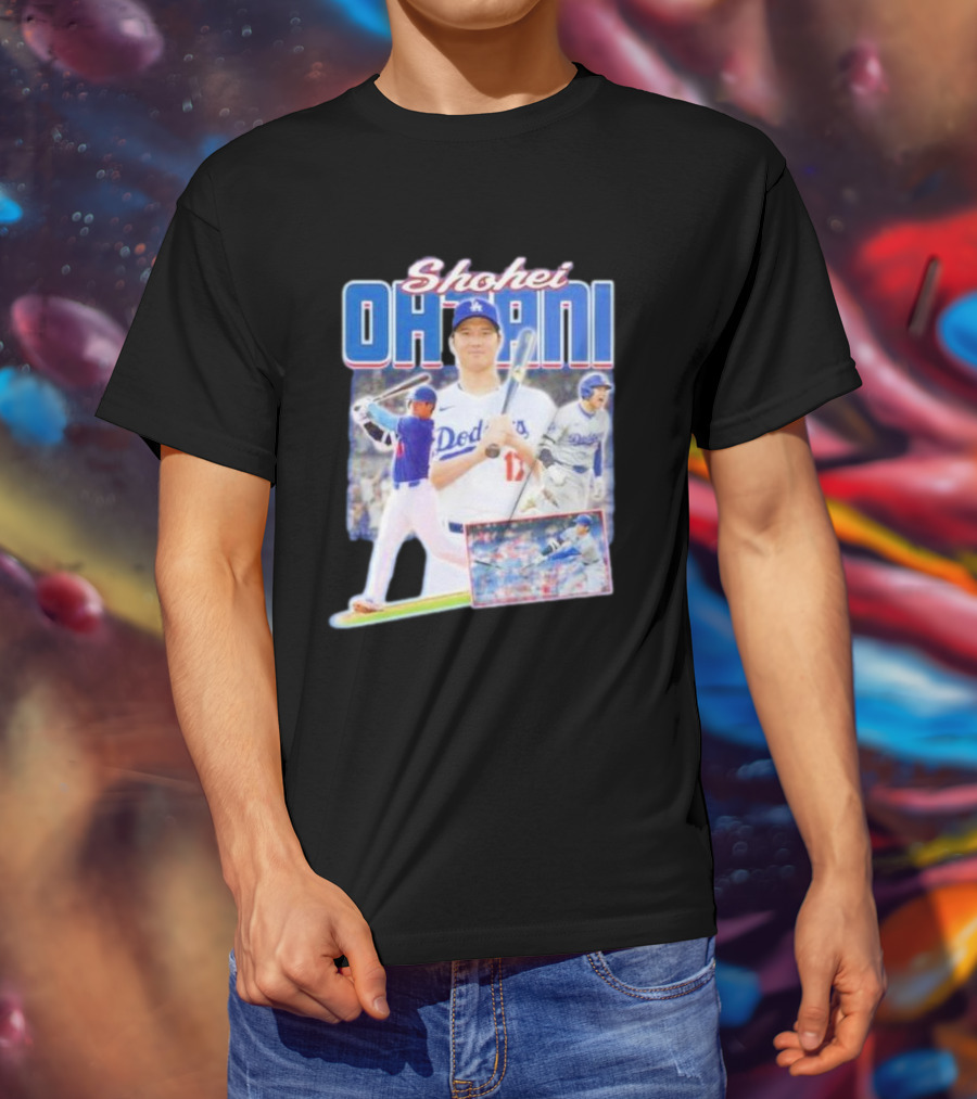 Shohei Ohtani Dodgers Baseball Collage T-Shirt