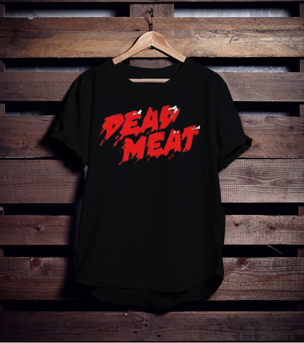 Dead Meat Red Dripping Text T-Shirt