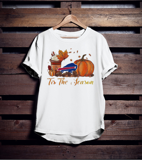 Buffalo Bills Tis The Season Pumpkin Latte Autumn Football T-Shirt