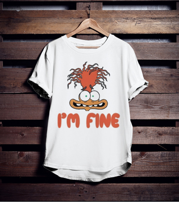 Mel Mitchell Wearing Inside Out 2 I'm Fine Anxiety Rugrats Style Character T-Shirt