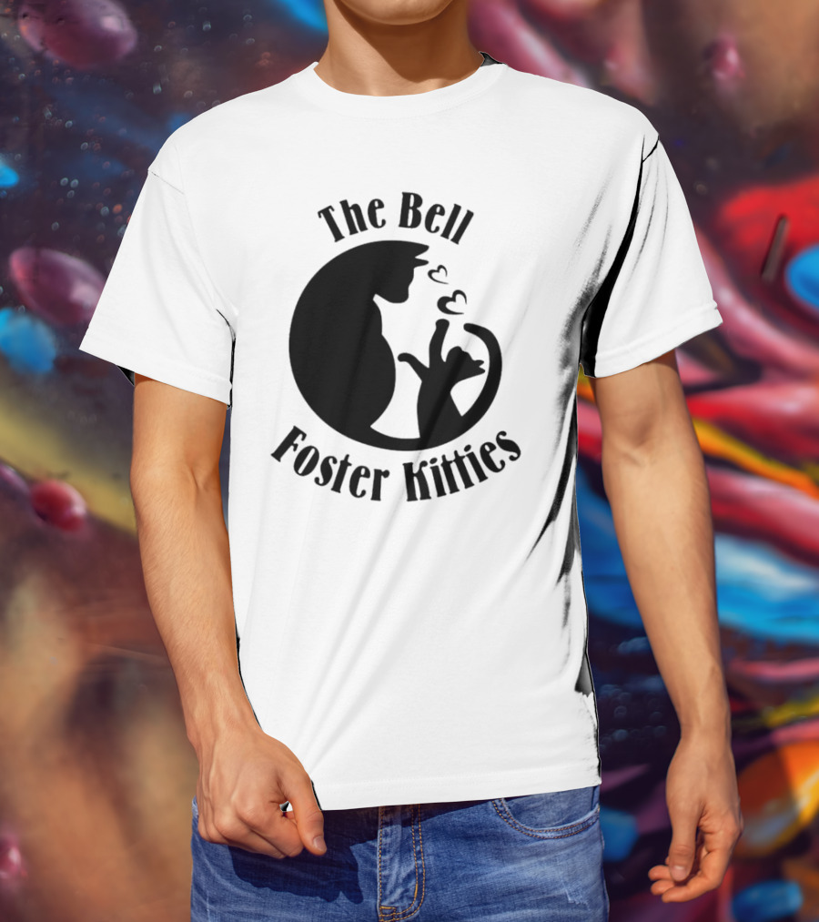 The Bell Foster Kitties Cat Silhouette With Hearts T-Shirt