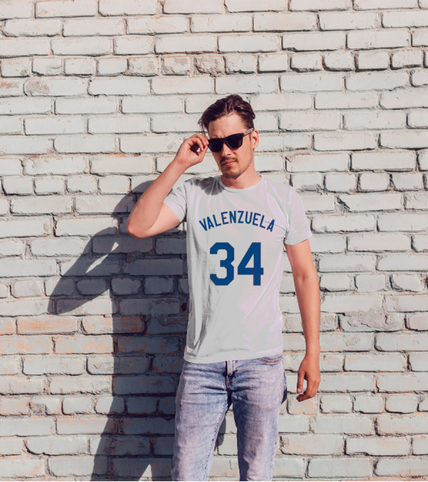 Valenzuela 34 Los Angeles Dodgers Fernando Valenzuela Iconic Baseball Jersey Number T-Shirt