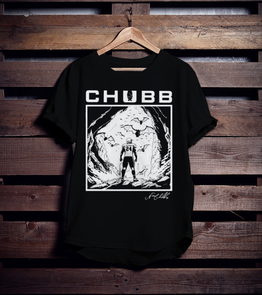 Cleveland Chubb 24 Bat Cave Scene By Nick Chubb T-Shirt