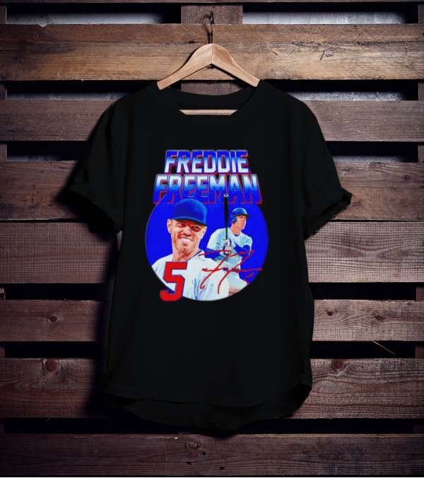Freddie Freeman Los Angeles Dodgers 5 Signature Baseball T-Shirt