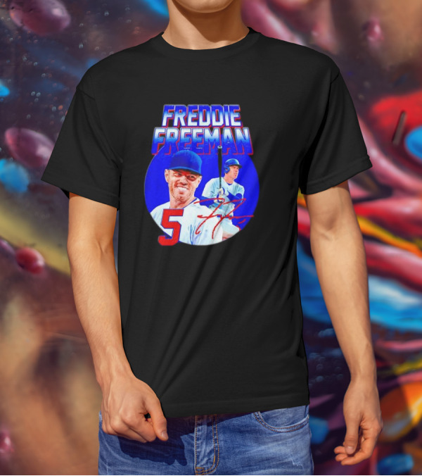 Freddie Freeman Los Angeles Dodgers 5 Signature Baseball T-Shirt