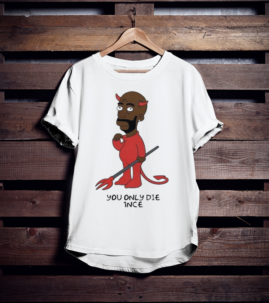 Freddie Gibbs Gibbsons You Only Die 1Nce Devil Cartoon Character T-Shirt