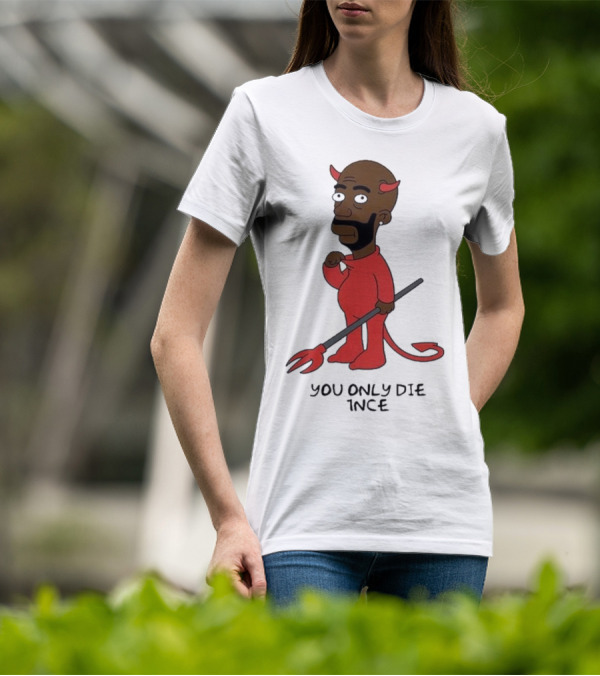 Freddie Gibbs Gibbsons You Only Die 1Nce Devil Cartoon Character T-Shirt