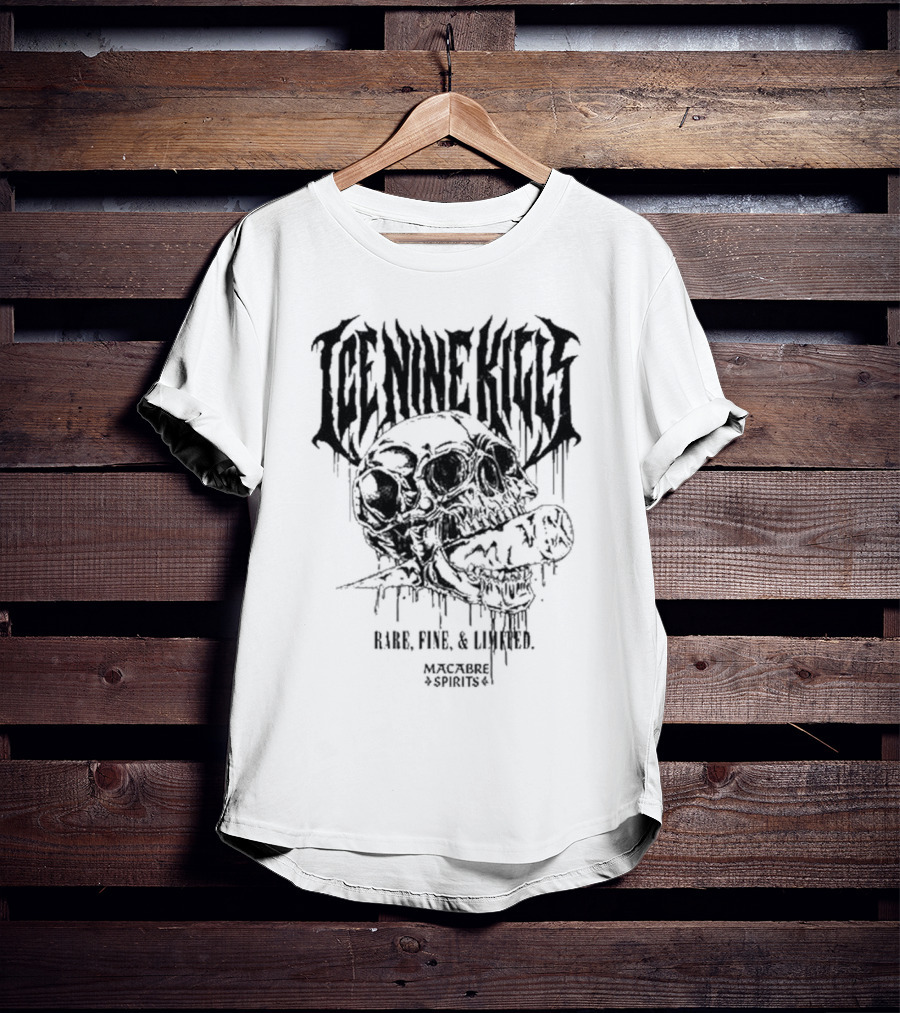 Ice Nine Kills Rare Fine Limited Macabre Spirits Skulls T-Shirt