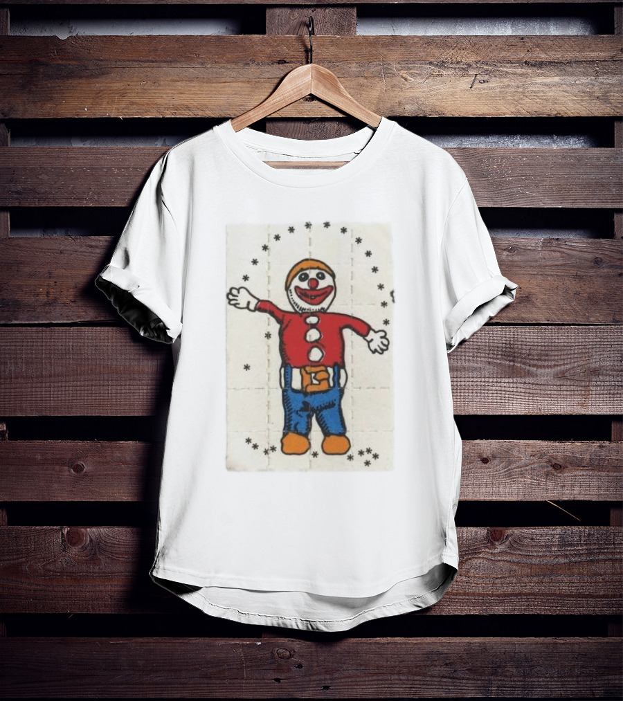 Psychedelic Acid Clown With Happy Expression Surrounded By Stars T-Shirt