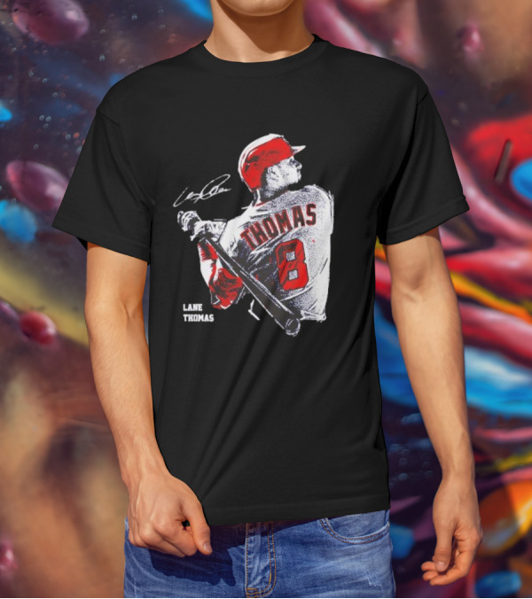 Lane Thomas Cleveland Guardians Baseball Jersey Signature Design 8 T-Shirt