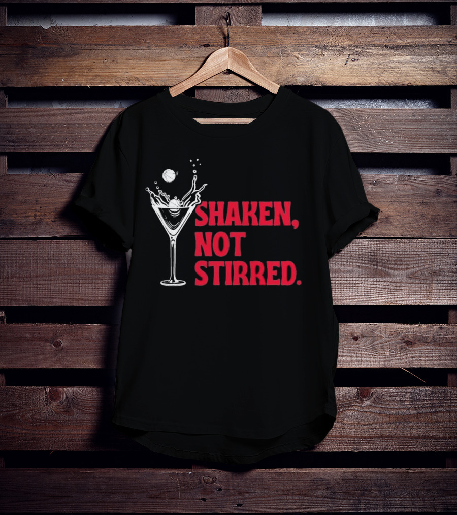 Rutgers Scarlet Knights Shaken Not Stirred Martini Basketball T-Shirt