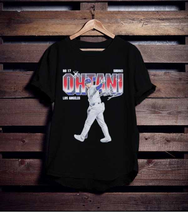 Shohei Ohtani No 17 Los Angeles Signature Baseball T-Shirt