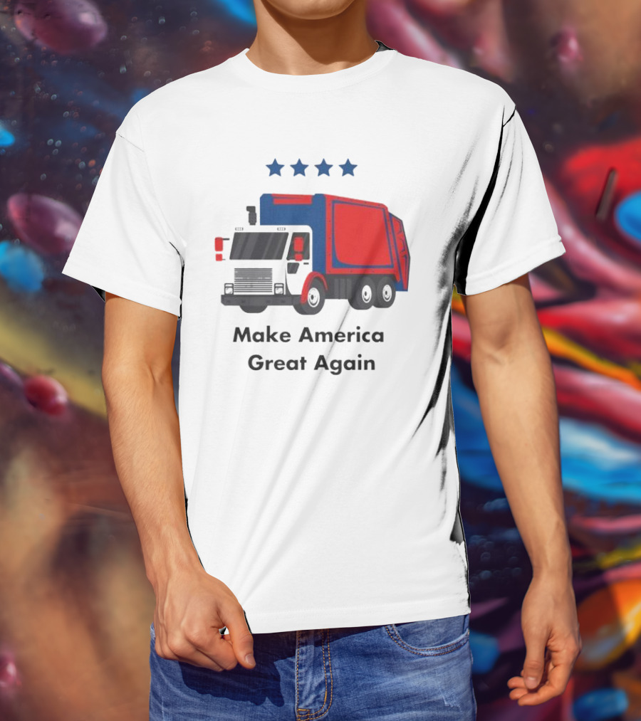 Make America Great Again Garbage Truck With Stars T-Shirt