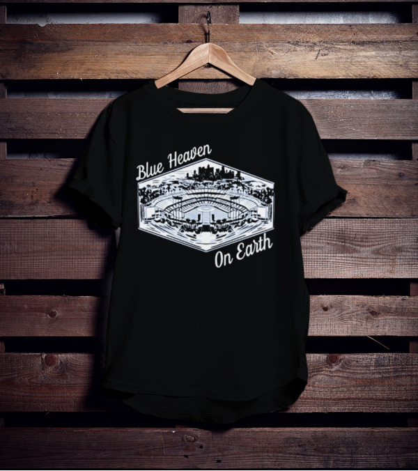 Blue Heaven On Earth Los Angeles Dodgers Stadium Skyline T-Shirt