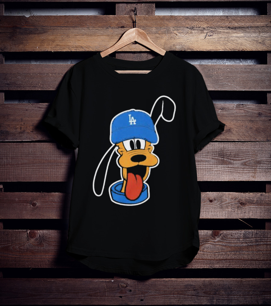 Pluto Los Angeles Dodgers Hat T-Shirt