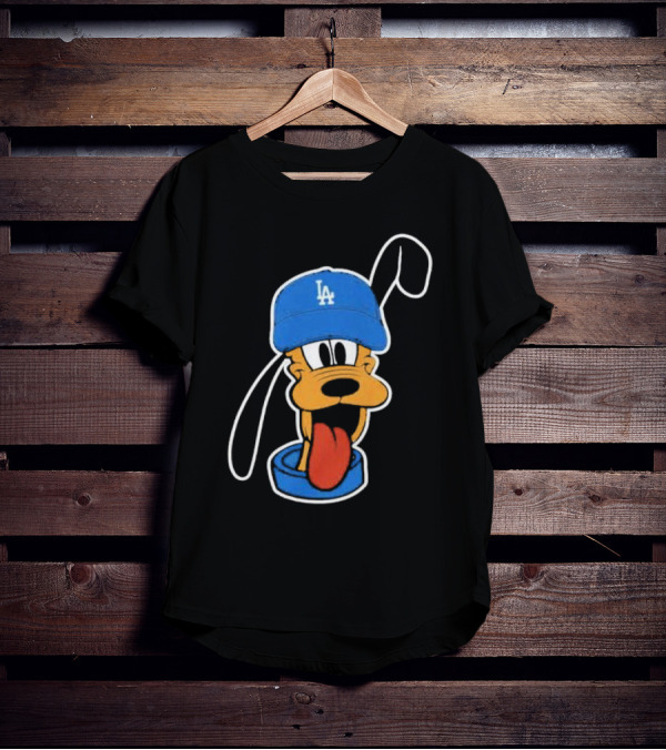 Pluto Los Angeles Dodgers Hat T-Shirt